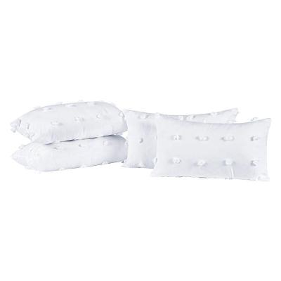 Kit 04 Almofadas Cheias Poppy 60cm X 30cm Cor Branco