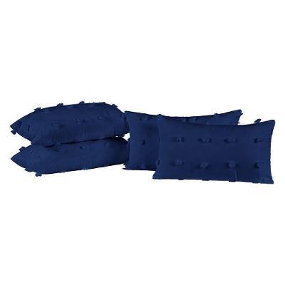 Almofadas Cheias Poppy 60cm X 30cm 04 Peças - Marinho