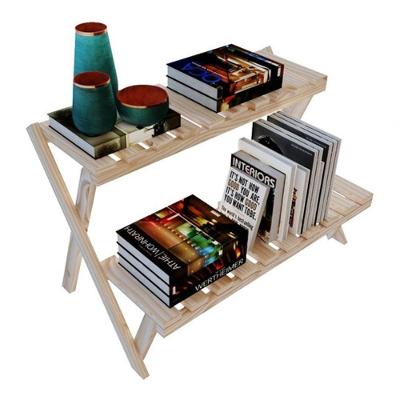 Escada Prateleiras Suporte Para Livros Cor Natural 
