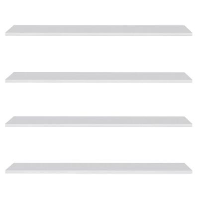 Prateleira Flutuante Multiuso Kit 4 Suporte Invisível 91cm Yara Branco - Lumil
