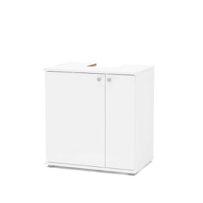 Balcão Para Banheiro 2 Portas 3 Prateleiras Politorno Branco