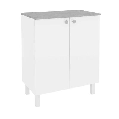 Armário Balcão Multiuso Para Lavanderia Duo 2 Portas Branco