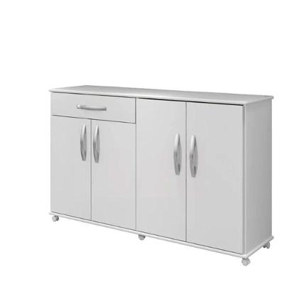 Balcão De Cozinha 4 Portas 1 Gaveta Campinas Arte Móveis Branco