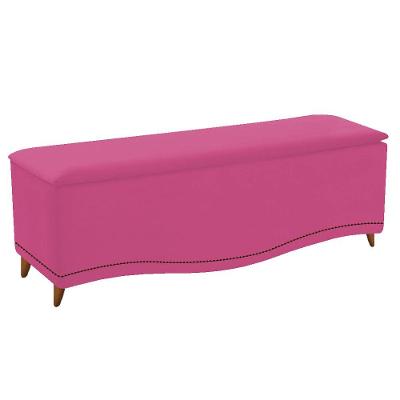 Calçadeira Yasmim 195cm King Size Suede Pink