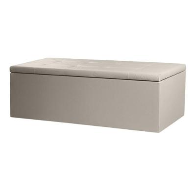 Calçadeira Recamier Baú King 1,95m Berlim Corano Bege