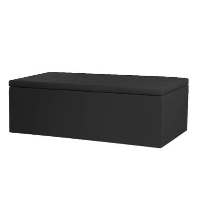 Calçadeira Recamier Baú Solteiro 0,90m Berlim Corano Preto