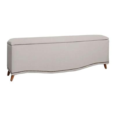 Calçadeira Sapateira Baú Holanda 140cm Shop Das Cabeceiras Carvalho