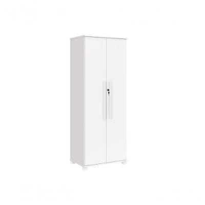 Multiuso Dallas 100% Mdf Pés Em Madeira Com Chave Branco Cor:branco