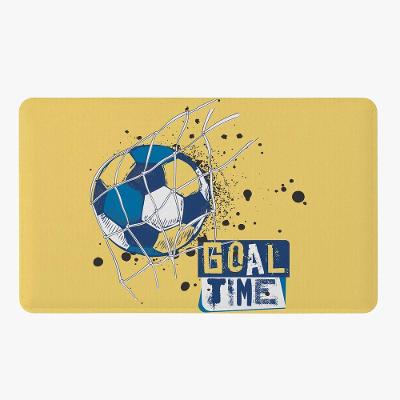 Tapete Para Quarto Infantil Estampado Futebol Goal 60cm X 40cm Base Antiderrapante Goal2