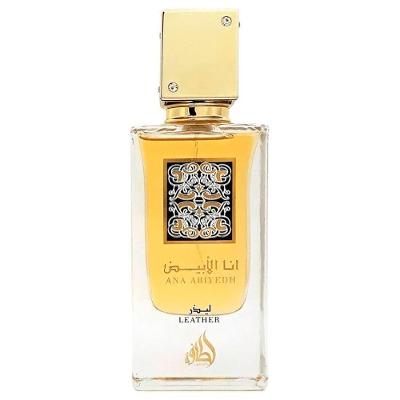 Perfume Ana Abiyedh Leather Lattafa Edp Unissex 60ml.