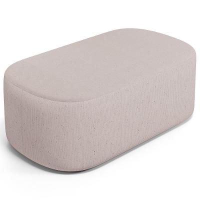 Puff Decorativo Orgânico Para Living Quarto 100cm Doha W01 Linho Bege - Lyam Decor