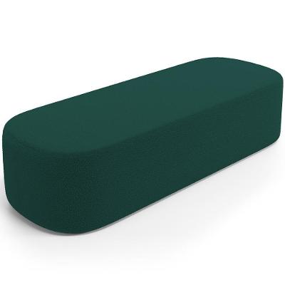 Puff Decorativo Orgânico Para Living Quarto 195cm Doha W01 Bouclê Verde - Lyam Decor