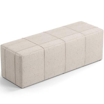 Puff Decorativo Living Sala De Estar 160 Cm Roma W01 Linho Cru - Lyam