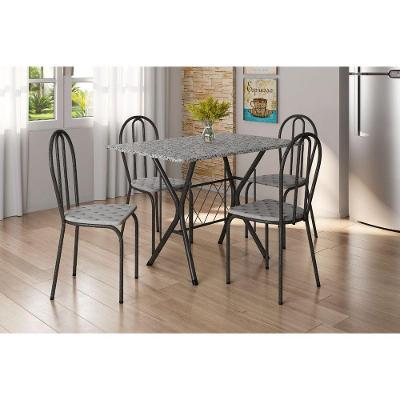 Conjunto Mesa Bruna Com 4 Cadeiras 004 Tampo Em Granito