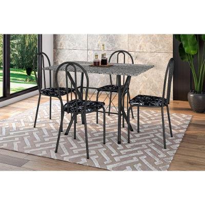 Conjunto Mesa Bruna Com 4 Cadeiras 004 Tampo Em Granito