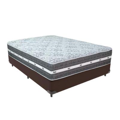Cama Box Casal Colchão Molas Ensacadas Black Graphite Anjos Cor:marrom