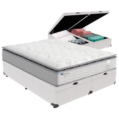 Cama Box Baú Queen E Colchão Molas Ensacadas Amsterdã Probel