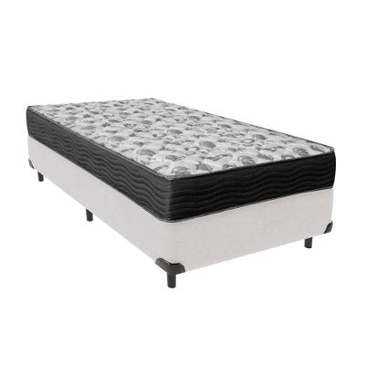 Conjunto Cama Box Solteiro Branca E Colchão D33 Ortobom