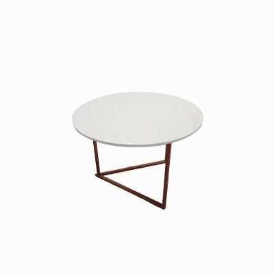 Mesa De Centro Jade Clean Pés De Aço Elegância Durabilidade
