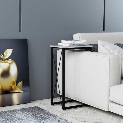 Mesa Lateral Aço Carbono Base Preta X Fendi