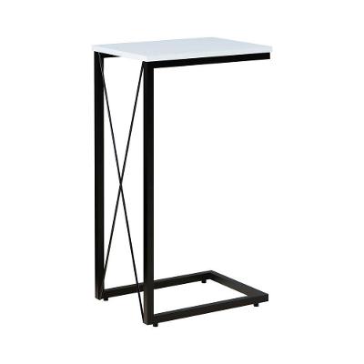 Mesa Lateral Aço Carbono Base Preta X Branco