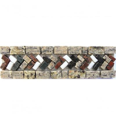 Faixa Em Mosaico Spina Di Pesce Colore - 8x30cm