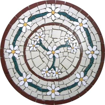 Mandala Mosaico Floral Venezia Cerâmico Tamanho 80cm