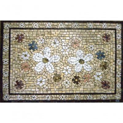 Mandala Mosaico Floral Festoni In Fiori Bianchi I Tamanho 120x180cm