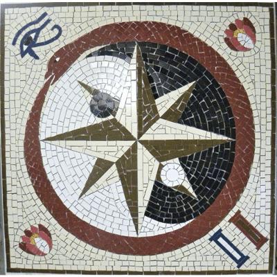 Piso Maçom Em Mosaico Ii Feito Com Cerâmicas E Porcelanas