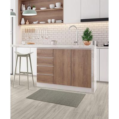Tapete P/ Quarto Rustik Junco Cinza Sc 0,50x1,00 São Carlos