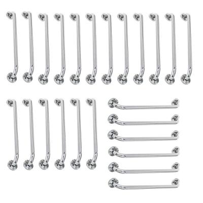 Alça De Apoio Inox 80cm Barra24 Unidades Segurança Idoso Deficiente Gestante Cadeirante Banheiro