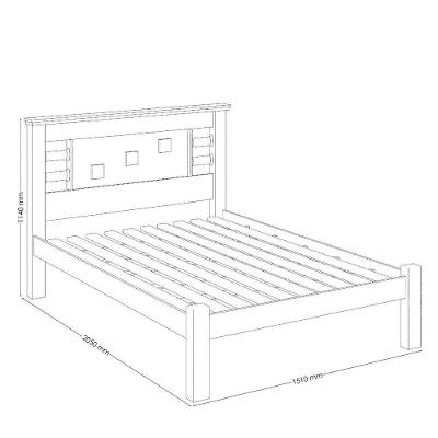 Cama Casal Lavínia Branco Framar Móveis