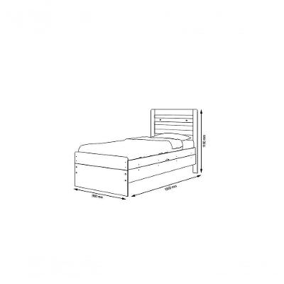 Cama Solteiro Branco rosa Com Colchão