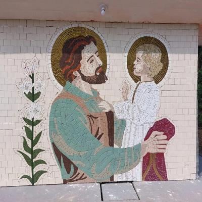 Mosaico De São José E O Menino Jesus