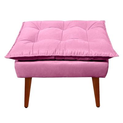Puff Decorativo Opala Rose Pés Palito