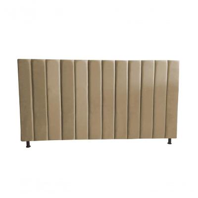 Cabeceira De Cama Box Estofada Gabi King 195 Cm Suede Bege Eli Móveis