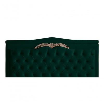 Cabeceira De Cama Box Painel Helena King 195 Cm Retro Capitonê Botão Encapados Suede Verde Eli Móveis