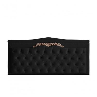 Cabeceira De Cama Box Painel Helena King 195 Cm Retro Capitonê Botão Encapados Suede Preto Eli Móveis