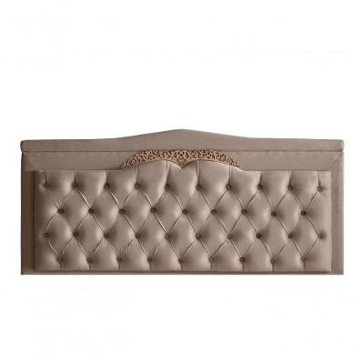 Cabeceira De Cama Box Painel Helena King 195 Cm Retro Capitonê Botão Encapados Suede Capuccino Eli Móveis