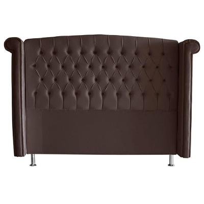 Cabeceira De Cama Box Luxo King 195 Cm Suede Rosê Eli Móveis