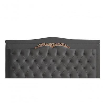 Cabeceira De Cama Box Painel Helena Casal 140 Cm Retro Capitonê Botão Encapados Suede Grafite Eli Móveis