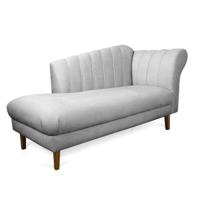 Divã Recife Suede 165 Cm Pés Chanfrado Castanho - D'rossi Cor Cinza