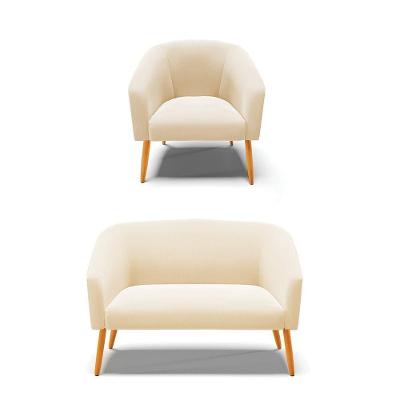 Kit 01 Namoradeira 02 Lugares E 01 Poltrona Suede Marrom