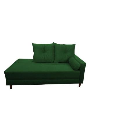 Divã Recamier Berlim 1,80 Cm Lado Direito Suede Verde