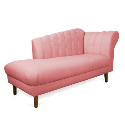 Divã Recife Suede Rosê 165 Cm Pés Chanfrado Castanho - D'rossi