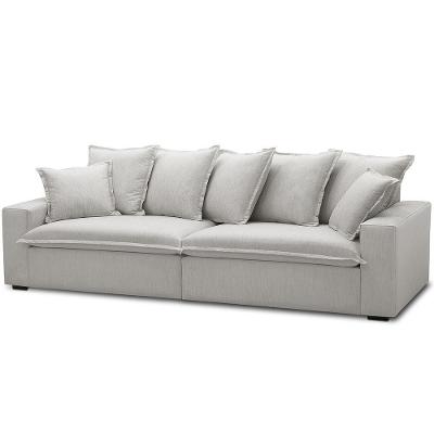 Sofá 3 Lugares Para Sala De Estar Living 220cm Arbane L06 Linho Mescla - Lyam Decor