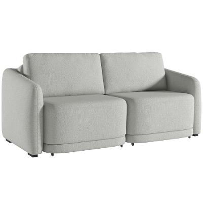 Sofá Cama Para Sala De Estar 2 Lugares 176cm Montserrat K01 Linho Cinza - Lyam Decor