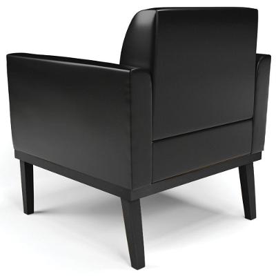 Sofá Namoradeira E 1 Poltrona Base Madeira Preto Maressa Suede Azul Marinho - Ibiza