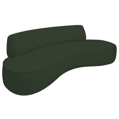 Sofá Curvo 2 Lugares Amsterdã 140cm Linho - Amarena Móveis Cor Verde