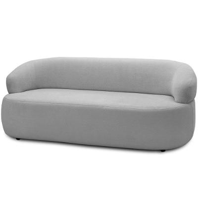 Sofá 3 Lugares Orgânico Sala De Estar Living 170cm Carmen F04 Bouclê Cinza - Lyam Decor